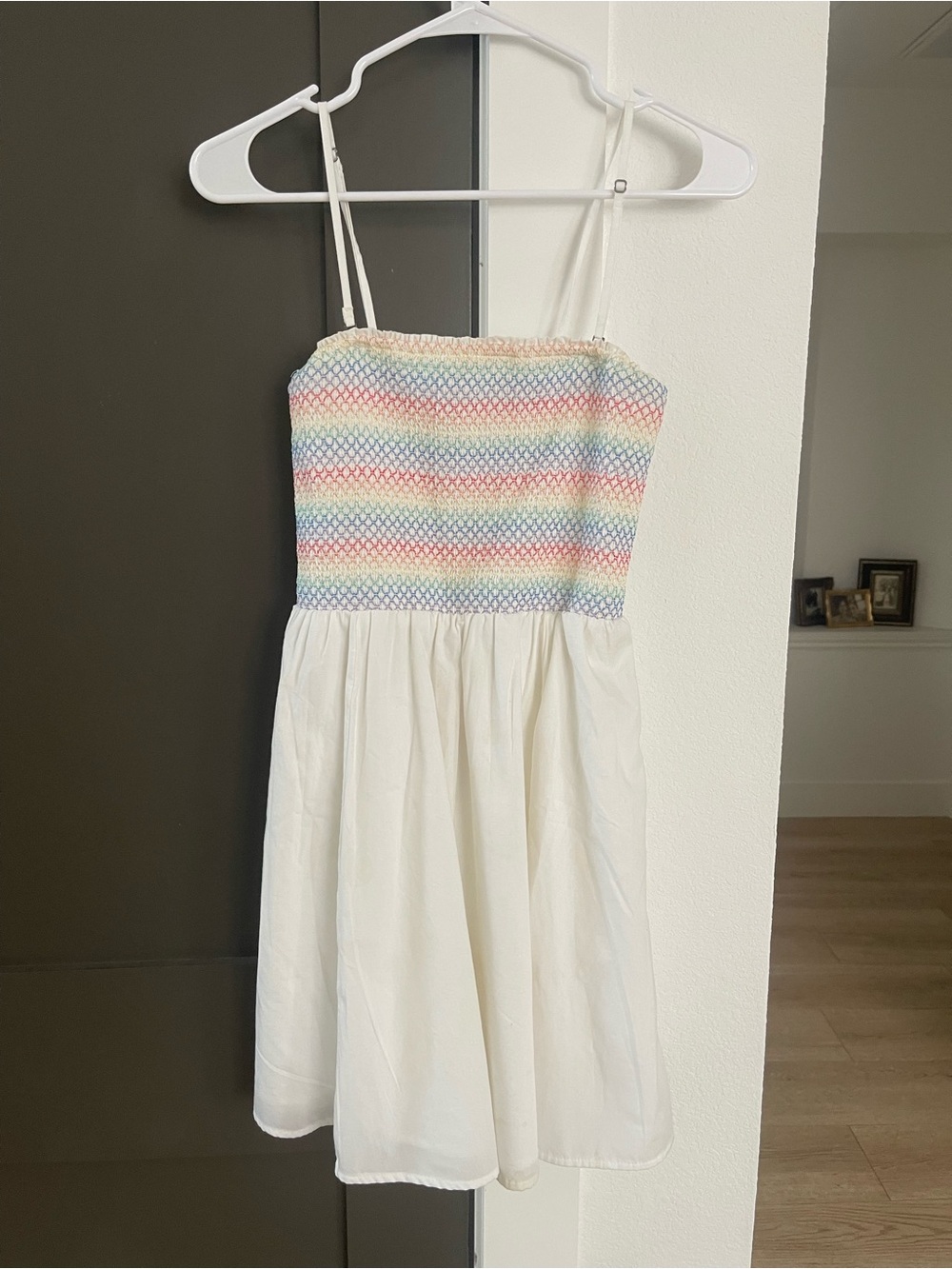 Abercrombie and Fitch Pride Strapless Smocked Mini Dres